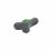 E+G Wing nut, green cover cap