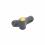 E+G Wing nut, yellow cover cap