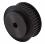 Timing belt pulley with hub